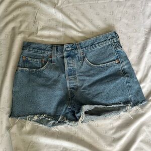 Levi’s 501 Light Wash Denim Cutoff Shorts